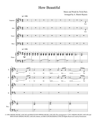 How Beautiful (arr. A. Shamir Rejouis)