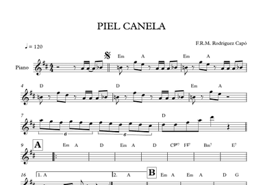Piel Canela (arr. Mateo Aguilar)