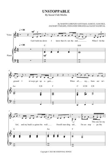 Unstoppable (arr. SCMusic)