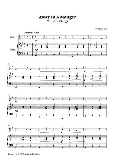 Away In A Manger (arr. Guima's Editions)