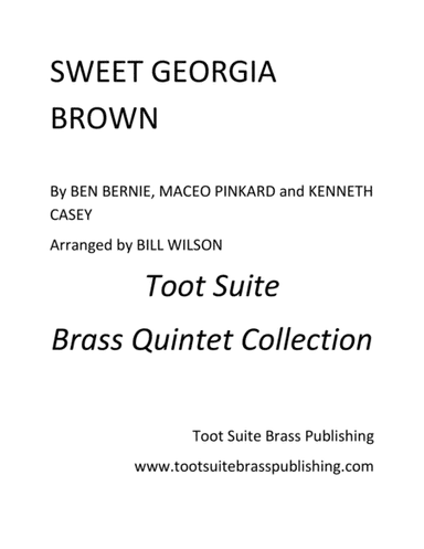 Sweet Georgia Brown (arr. Bill Wilson)