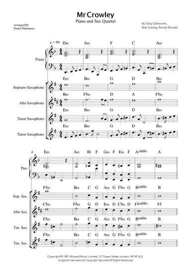 Mr. Crowley (arr. Daniel Nakamura)