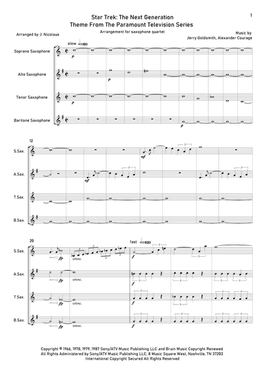 Star Trek - The Next Generation(r) (arr. John Nicolaus)