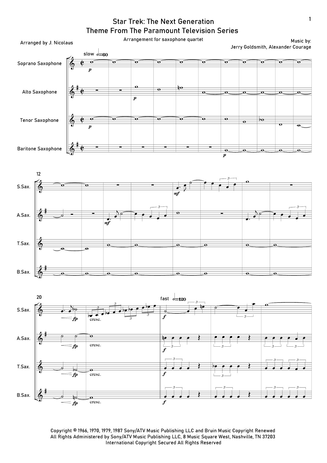 Star Trek - The Next Generation(r) (arr. John Nicolaus)