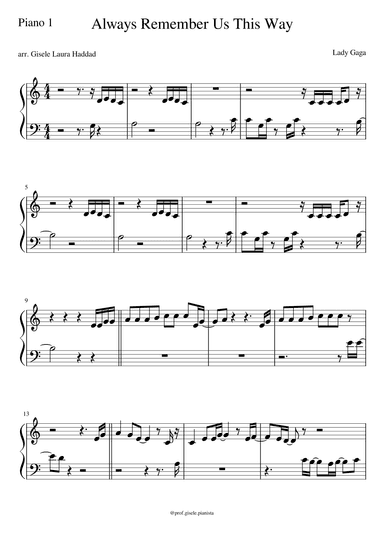 Always Remember Us This Way (arr. Gisele Laura Haddad)
