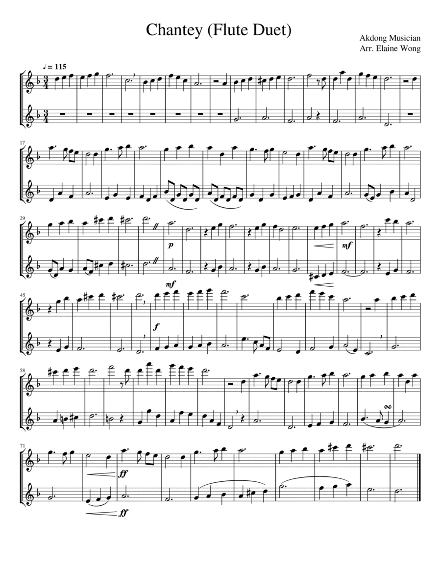 Chantey Interlude (arr. Elaine Wong)