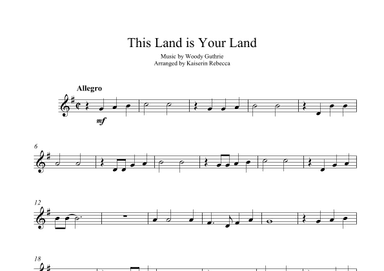 This Land Is Your Land (arr. Kaiserin Rebecca)