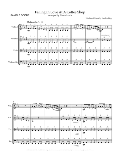 Falling In Love At A Coffee Shop (arr. Sherry Lewis)