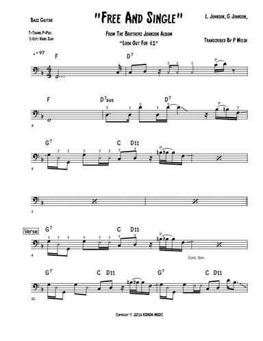 Free And Single (arr. Accubass)
