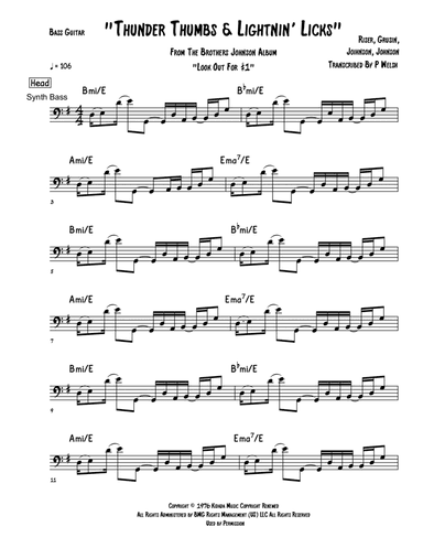 Thunder Thumbs And Lightnin' Licks (arr. Accubass)