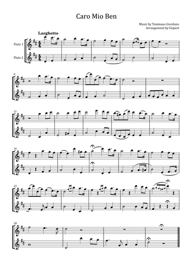 Caro Mio Ben (arr. Gispert)