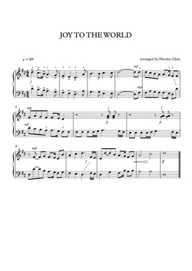 Joy to the world (arr. Phoebe Chen)