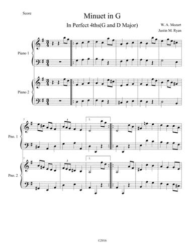 Minuet in G (arr. Justin M. Ryan)
