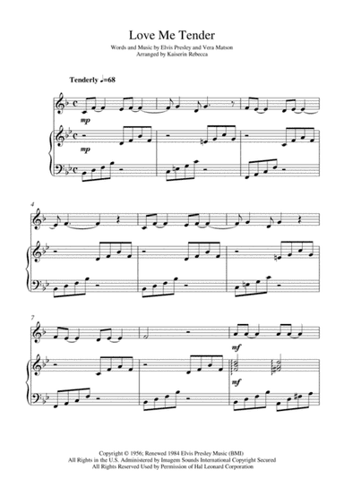 Love Me Tender (arr. Kaiserin Rebecca)