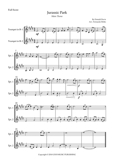 Jurassic Park Iii (arr. Fernando Britto)
