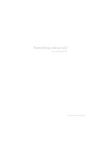 Something about u(t)