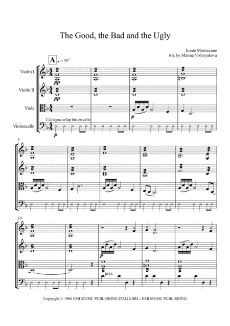 The Ecstasy Of Gold (arr. Marina Vishnyakova)