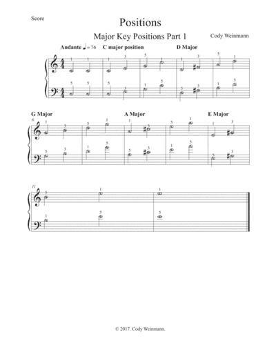 First Positions and Scales for Solo Piano