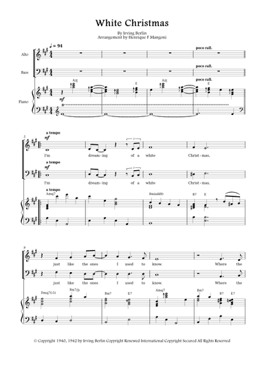 White Christmas (arr. Henrique F Mangoni)