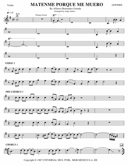 Matenme Por Que Me Muero (arr. Jorge Juárez)