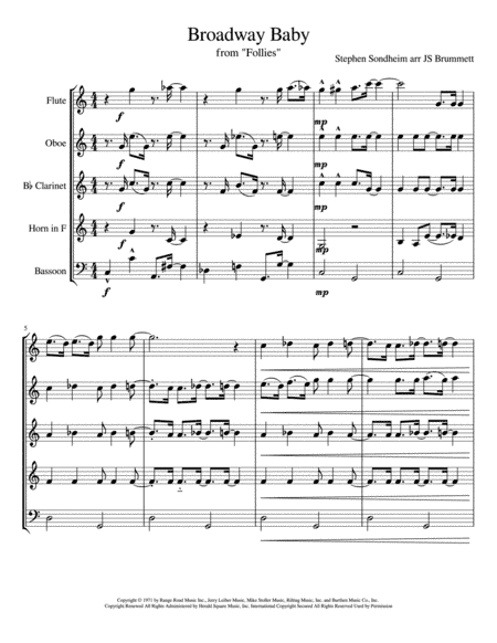 Broadway Baby (arr. Jennifer Brummett)