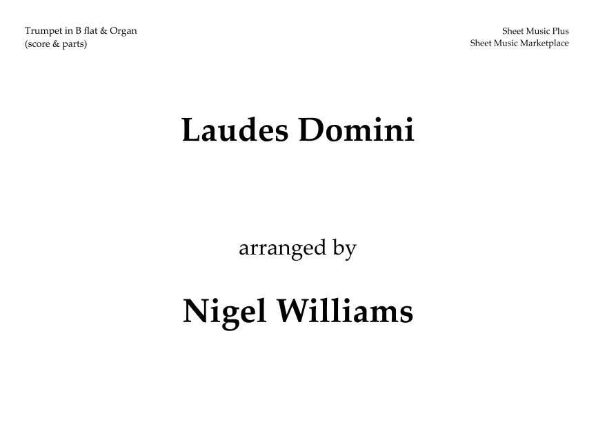 Laudes Domini, for Trumpet and Organ (arr. Nigel Williams)