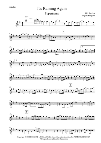 It's Raining Again (arr. Leo Silva)