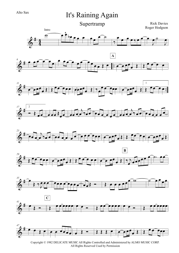 It's Raining Again (arr. Leo Silva)