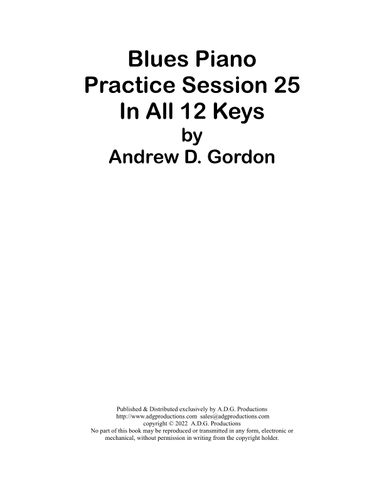 Blues Piano Practice Session 25 In All 12 Keys