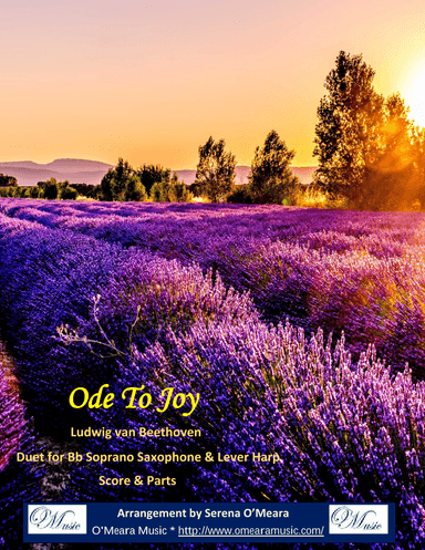 Ode to Joy, Duet for Bb Soprano Saxophone & Lever Harp (arr. Serena O'Meara)
