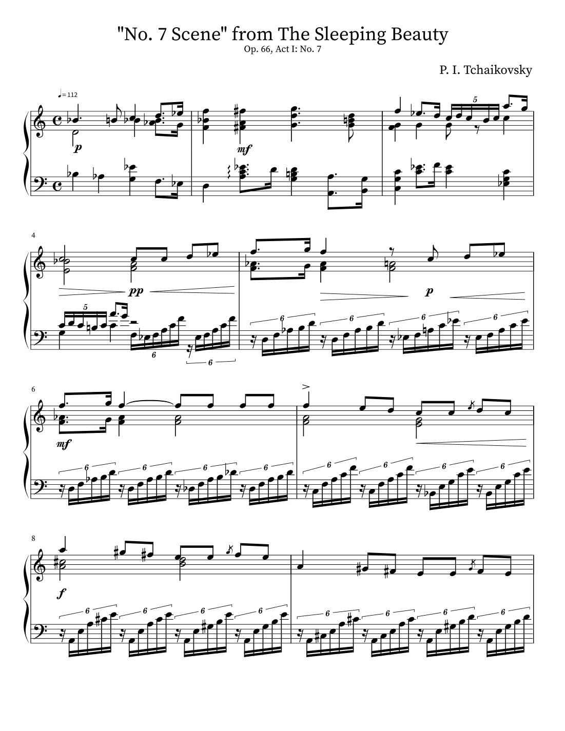 "No. 7 Scene" from The Sleeping Beauty (Op. 66, Act I: No. 7) (arr. M. Sloan)