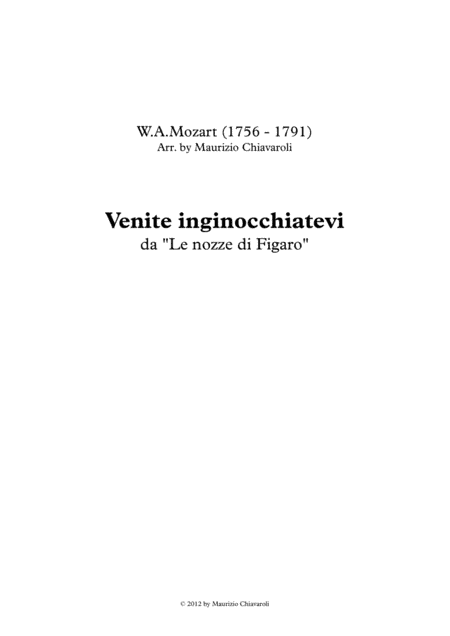 Venite inginocchiatevi (arr. Maurizio Chiavaroli)