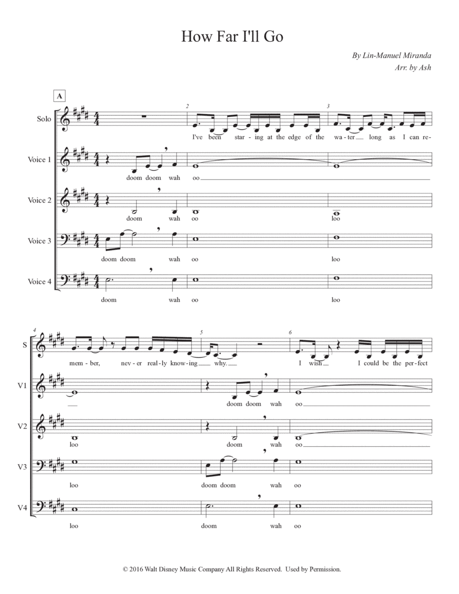 How Far I'll Go (arr. Ash)
