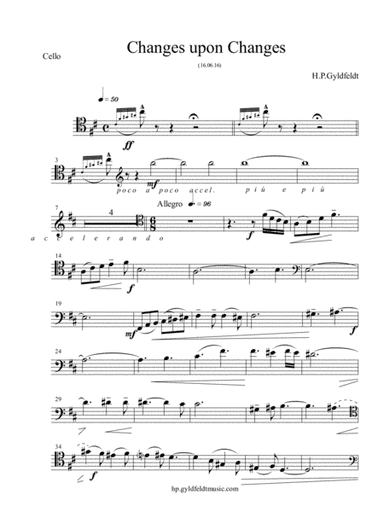 PARTS: Changes Upon Changes  - Cello