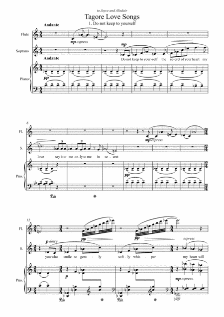 Tagore Love Songs No.1 - Do not keep to yourself