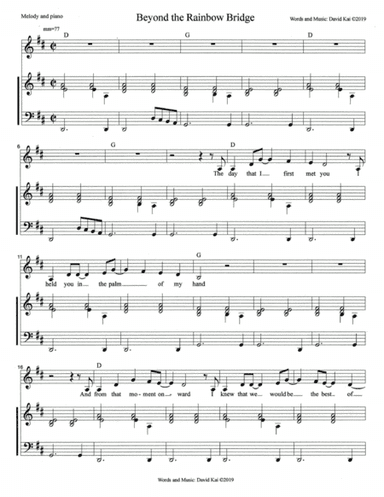 Beyond the Rainbow Bridge (piano accompaniment)