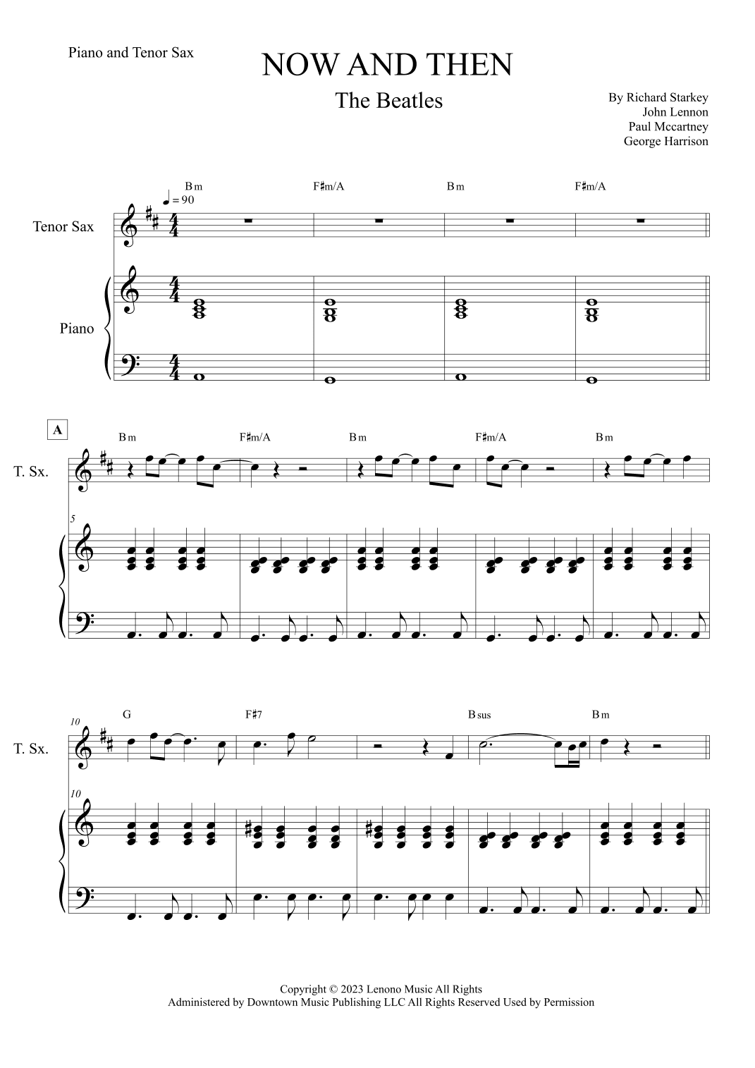 Now And Then (arr. Leo Silva)