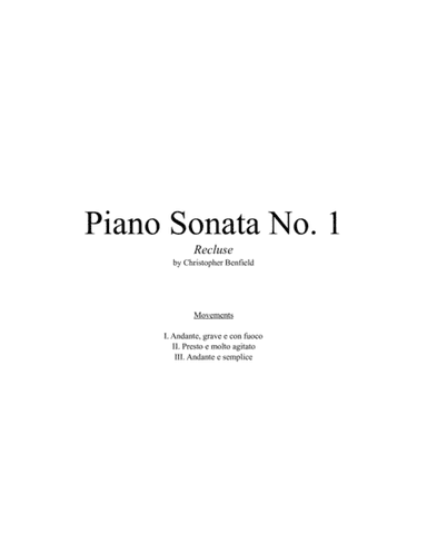 Piano Sonata No. 1 "Recluse"