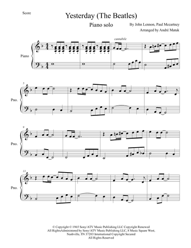 Yesterday (arr. André Matuk)