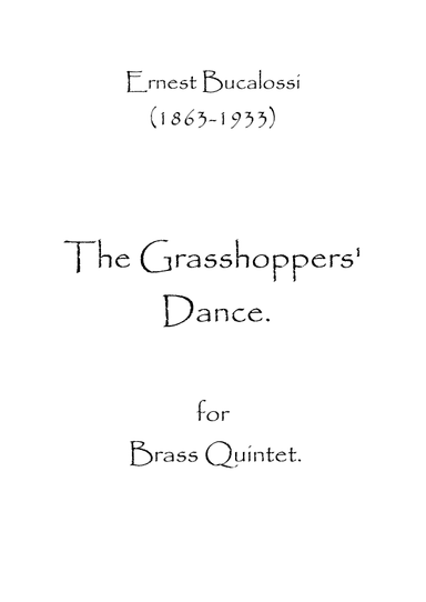 The Grasshoppers' Dance (arr. Spencer Bundy)