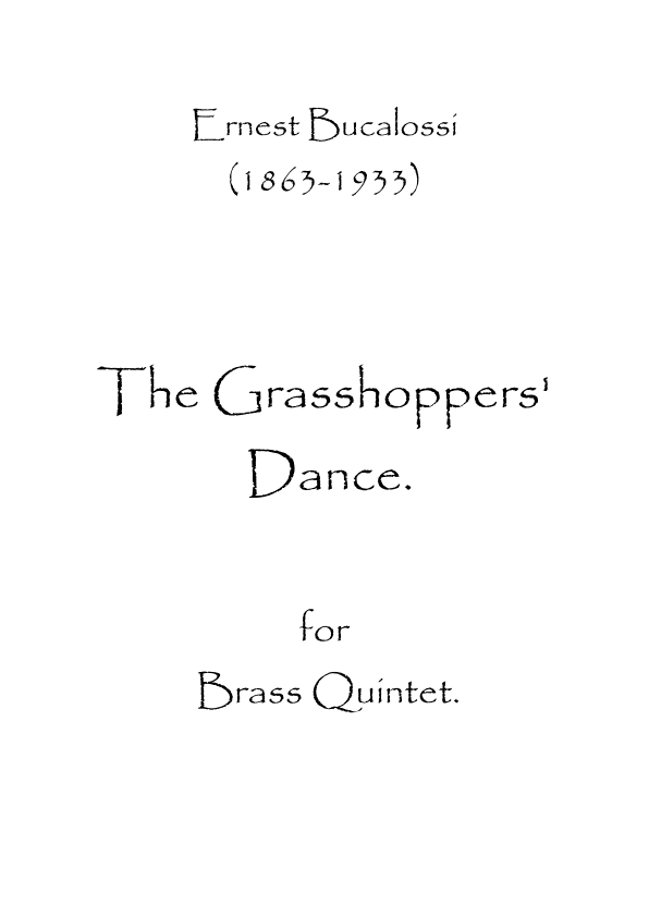 The Grasshoppers' Dance (arr. Spencer Bundy)