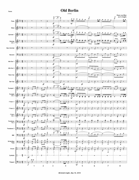 Old Berlin March for Concert Band by Franz von Blon (arr. Emmett Anglin)