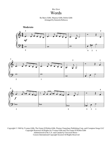 Words (arr. Kaiserin Rebecca)