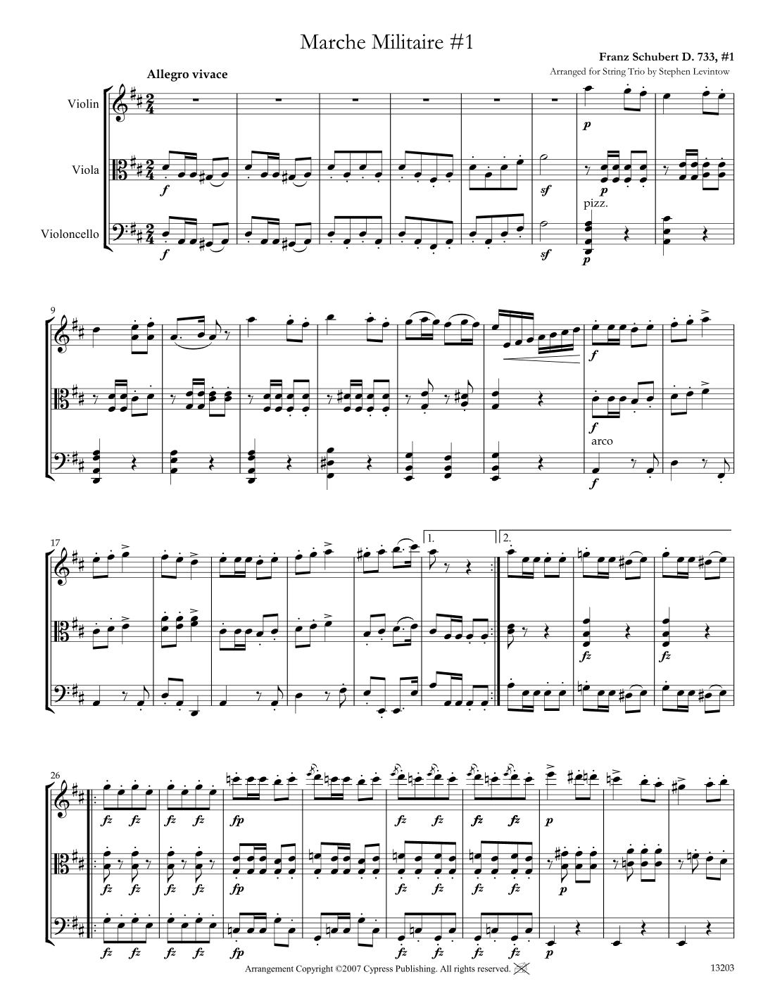 Marche Militaire #1 (arr. Stephen Levintow)