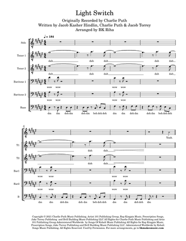 Light Switch (arr. BK Riha / Brandy Kay Riha)