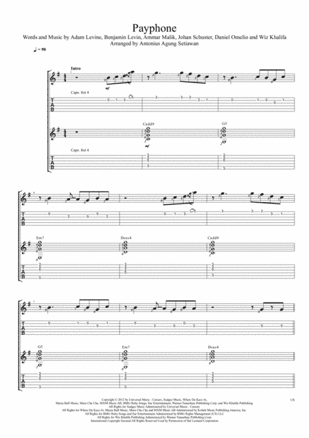 Payphone (arr. Antonius Agung Setiawan)