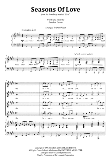Seasons Of Love (arr. Dan Wilson)