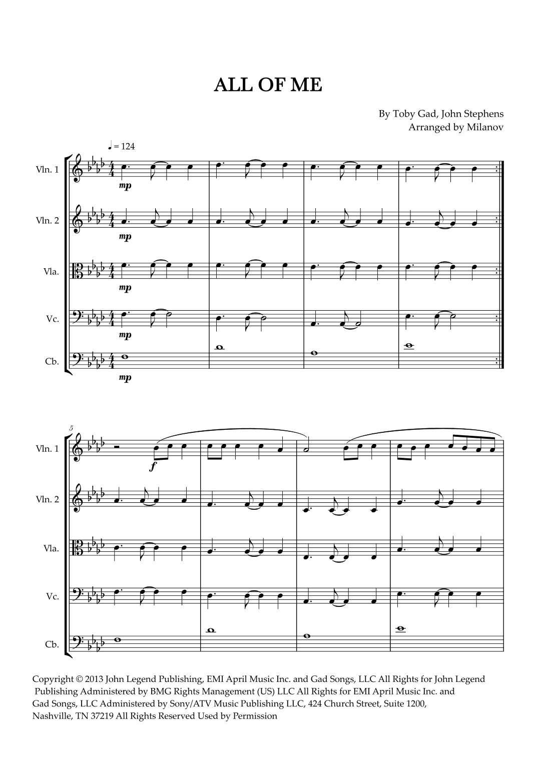 All Of Me (arr. Milanov)