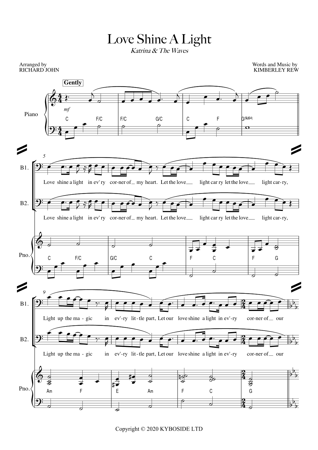Love Shine A Light (arr. Richard John)