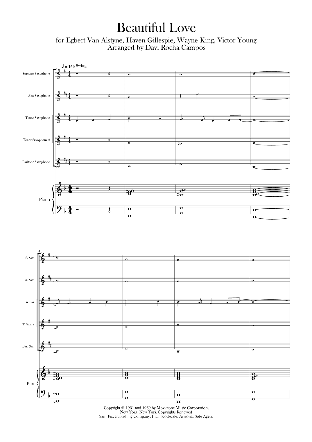Beautiful Love (arr. Davi Rocha Campos)
